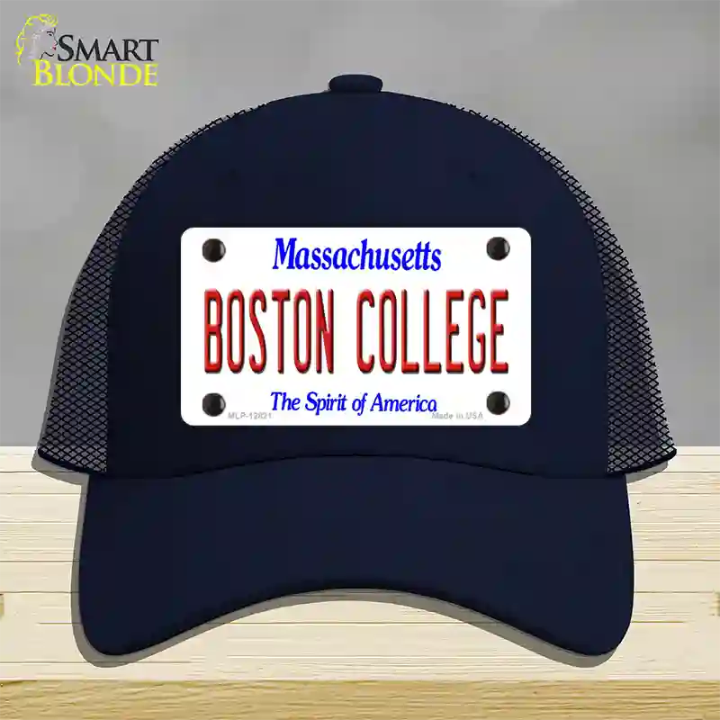 Boston College Novelty License Plate Hat Mesh / Navy