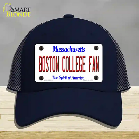 Boston College Fan Novelty License Plate Hat Mesh / Navy