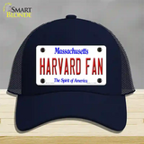 Harvard Fan Novelty License Plate Hat Mesh / Navy