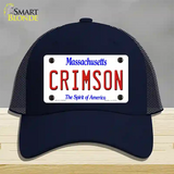 Crimson Novelty License Plate Hat Mesh / Navy