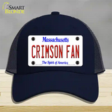 Crimson Fan Novelty License Plate Hat Mesh / Navy