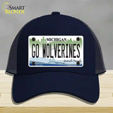 Go Wolverines Novelty License Plate Hat Mesh / Navy