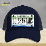 Go Spartans Novelty License Plate Hat Mesh / Navy