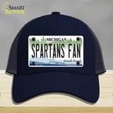 Spartans Fan Novelty License Plate Hat Mesh / Navy