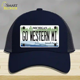 Go Western Michigan Novelty License Plate Hat Mesh / Navy