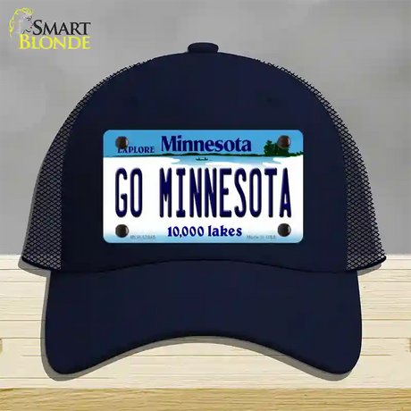 Go Minnesota Novelty License Plate Hat Mesh / Navy