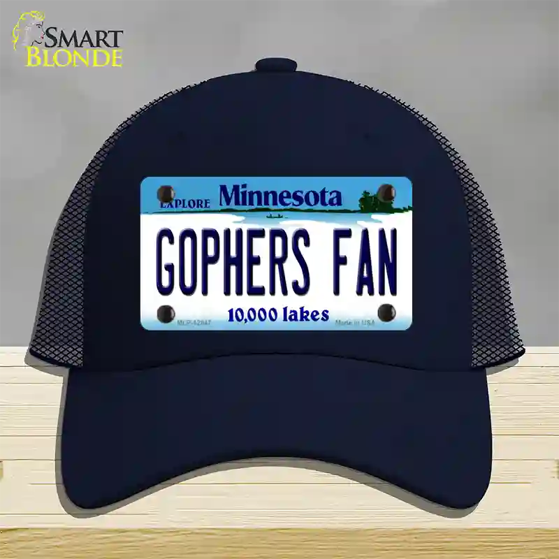 Gophers Fan Novelty License Plate Hat Mesh / Navy