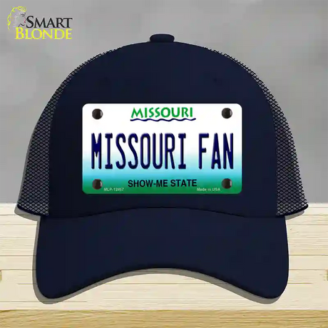 Missouri Fan Novelty License Plate Hat Mesh / Navy