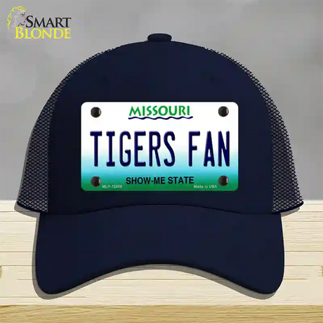 Tigers Fan Missouri Novelty License Plate Hat Mesh / Navy