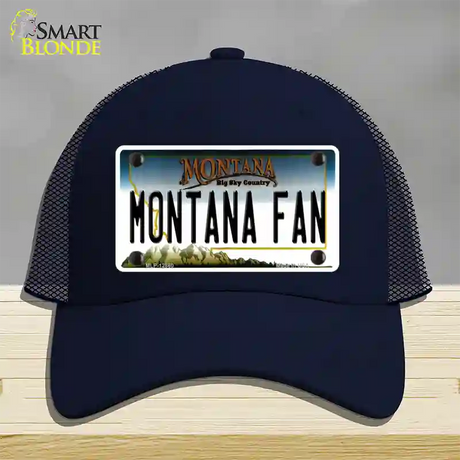 Montana Fan Novelty License Plate Hat Mesh / Navy