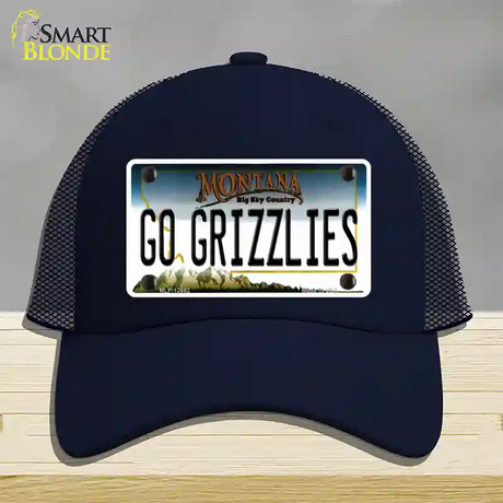 Go Grizzlies Novelty License Plate Hat Mesh / Navy