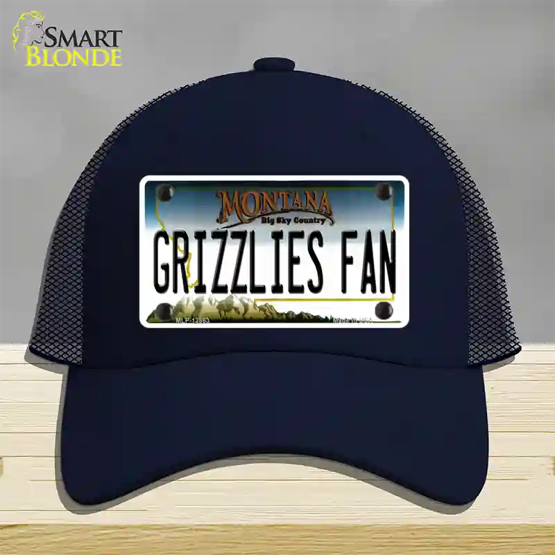 Grizzlies Fan Novelty License Plate Hat Mesh / Navy