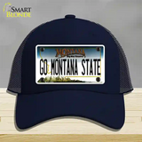 Go Montana State Novelty License Plate Hat Mesh / Navy