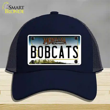 Bobcats Novelty License Plate Hat Mesh / Navy