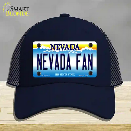 Nevada Fan Novelty License Plate Hat Mesh / Navy