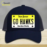 Go Hawks New Jersey Novelty License Plate Hat Mesh / Navy