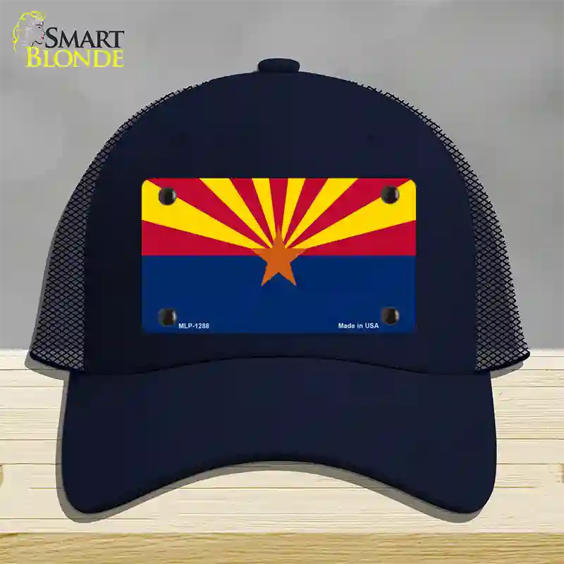 Arizona Small Star Novelty License Plate Hat Mesh / Navy