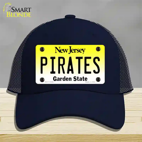 Pirates Novelty License Plate Hat Mesh / Navy