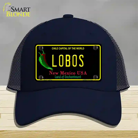 Lobos Novelty License Plate Hat Mesh / Navy