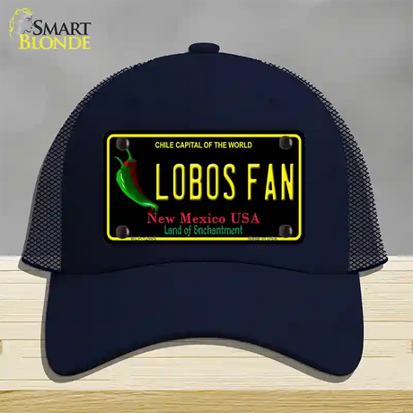 Lobos Fan Novelty License Plate Hat Mesh / Navy