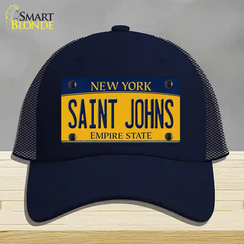 Saint Johns Novelty License Plate Hat Mesh / Navy