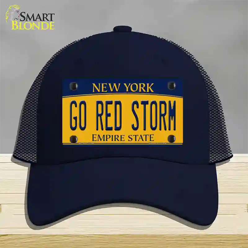 Go Red Storm Novelty License Plate Hat Mesh / Navy