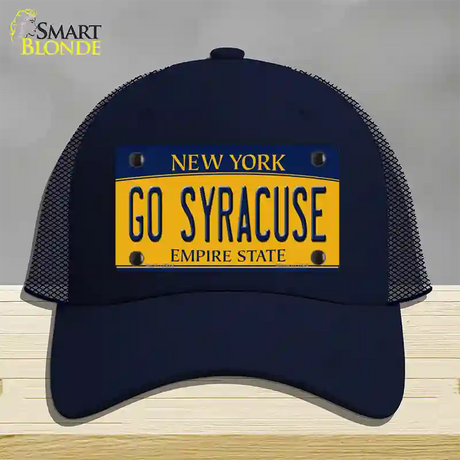 Go Syracuse Novelty License Plate Hat Mesh / Navy