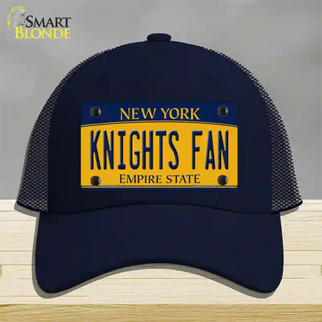 Black Knights Fan Novelty License Plate Hat Mesh / Navy