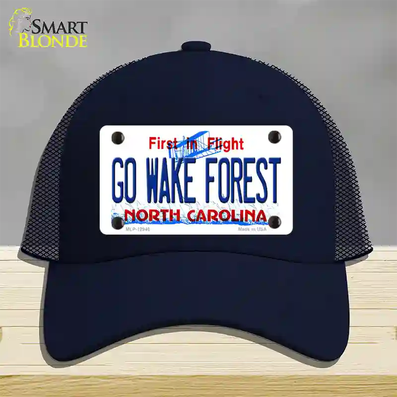 Go Wake Forest Novelty License Plate Hat Mesh / Navy