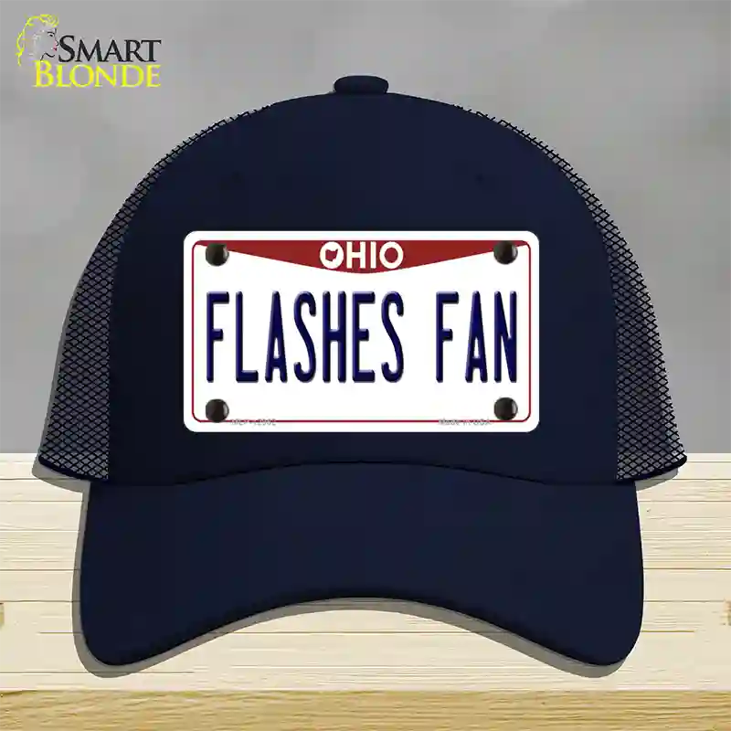 Flashes Fan Novelty License Plate Hat Mesh / Navy