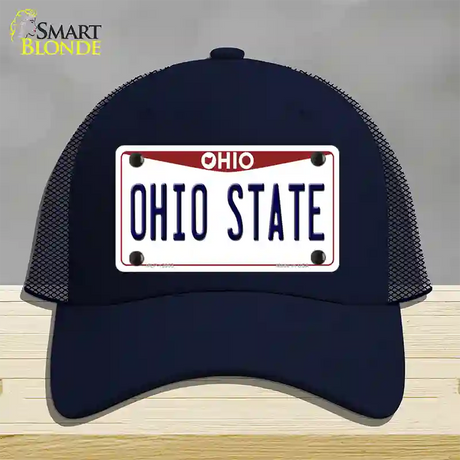 Ohio State Univ Novelty License Plate Hat Mesh / Navy