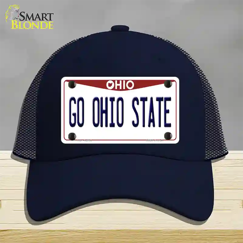 Go Ohio State Novelty License Plate Hat Mesh / Navy