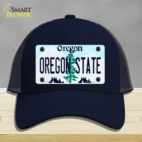 Oregon State Novelty License Plate Hat Mesh / Navy