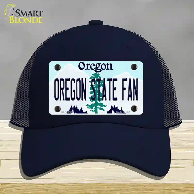 Oregon State Fan Novelty License Plate Hat Mesh / Navy