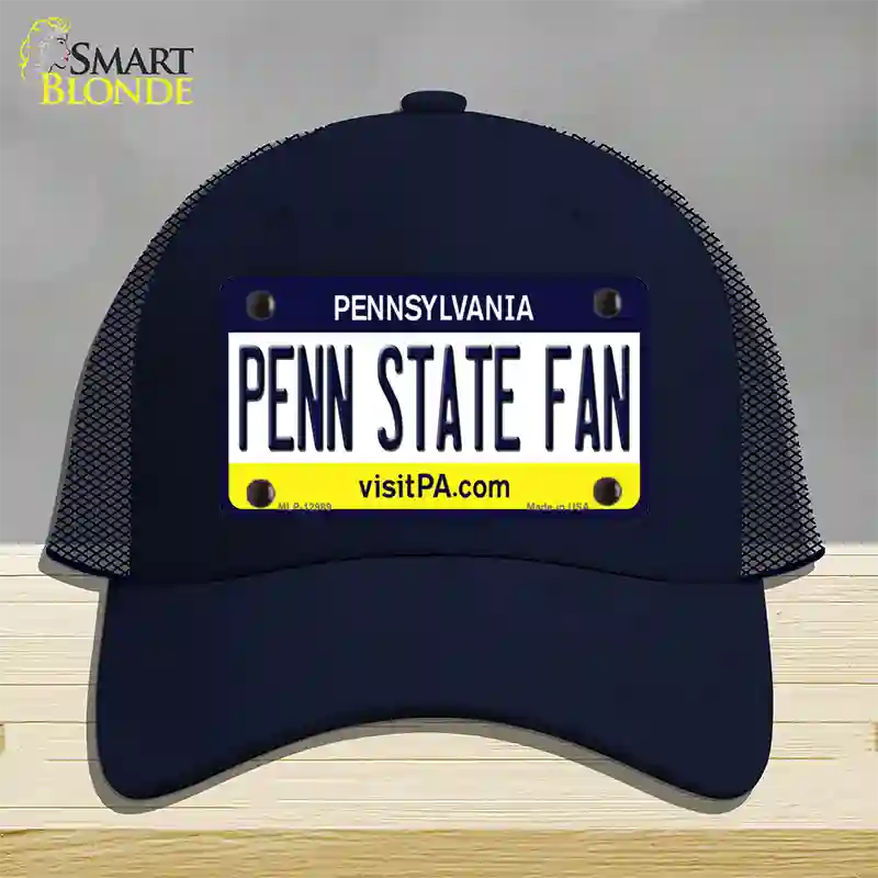 Penn State Fan Novelty License Plate Hat Mesh / Navy