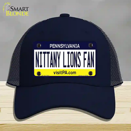 Nittany Lions Fan Novelty License Plate Hat Mesh / Navy