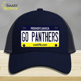 Go Panthers Novelty License Plate Hat Mesh / Navy