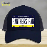 Panthers Fan Novelty License Plate Hat Mesh / Navy