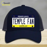 Temple Fan Novelty License Plate Hat Mesh / Navy