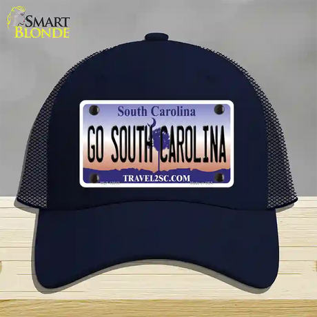 Go South Carolina Novelty License Plate Hat Mesh / Navy