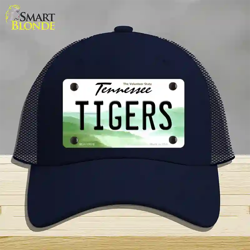 Tiger Tennessees Novelty License Plate Hat Mesh / Navy