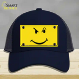 Defiant Smiley Novelty License Plate Hat Mesh / Navy