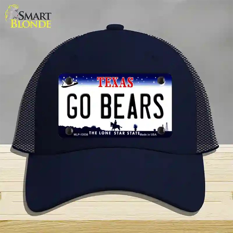 Go Bears Novelty License Plate Hat Mesh / Navy