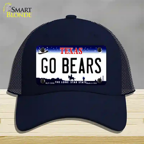 Go Bears Novelty License Plate Hat Mesh / Navy