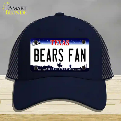 Bears Fan Novelty License Plate Hat Mesh / Navy