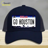 Go Houston Novelty License Plate Hat Mesh / Navy