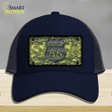 Route 66 Camouflage Novelty License Plate Hat Mesh / Navy