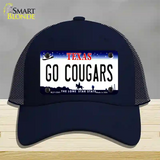 Go Cougars Novelty License Plate Hat Mesh / Navy