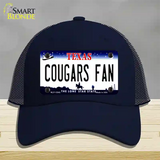 Cougars Fan Novelty License Plate Hat Mesh / Navy