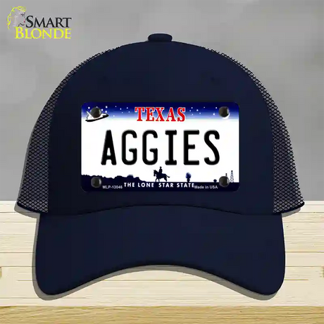 Aggies Texas Novelty License Plate Hat Mesh / Navy